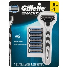 Gillette Mach3 Razor + 6 Cartridges Starter Pack – New