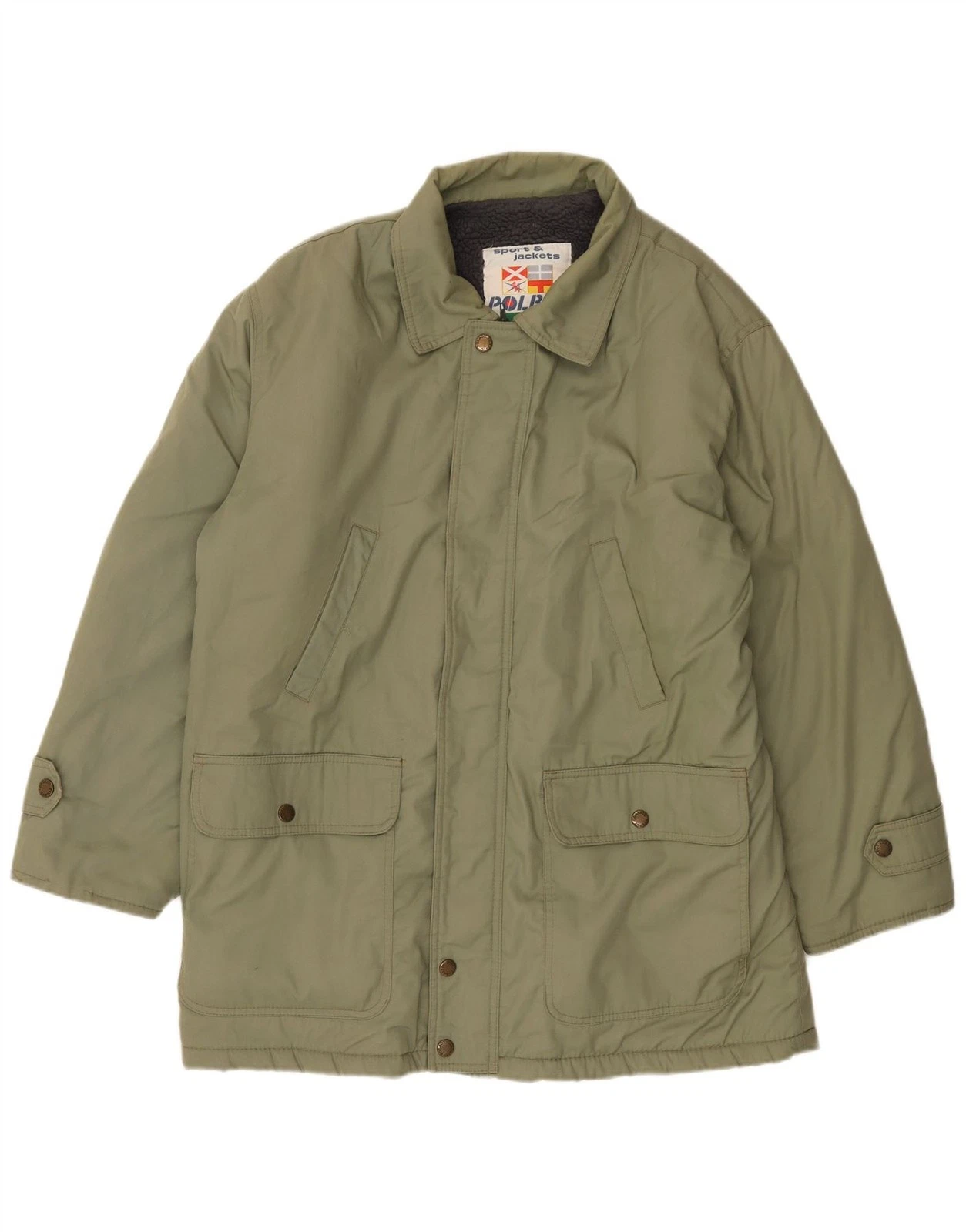 Polbot Mens Windbreaker Jacket UK 42 XL Green Polyamide CC13