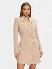 ABITO VESTITO ABITI DONNA GUESS W4BK46WGLO2 BEIGE ORIGINALE AI 2025