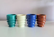 Vintage Metlox California Poppytrail 200 Series Ceramic Tumbler Mug Set of 4