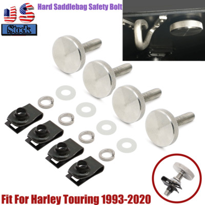 Black Theft Deterrent Saddlebag Hard Bag Security Locks Mounting Bolts Pins Quick Release Fastener for Harley Davidson Touring 1988-2019 Black Theft Deterrent Saddlebag Hard Bag Security Locks Mounting Bolts Pins Quick Release Fastener for Harley Davidson Touring 1988-2019