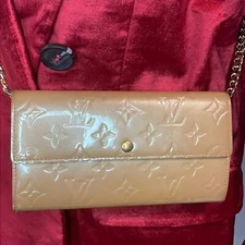 Louis Vuitton Beige Cream Vernis Wallet