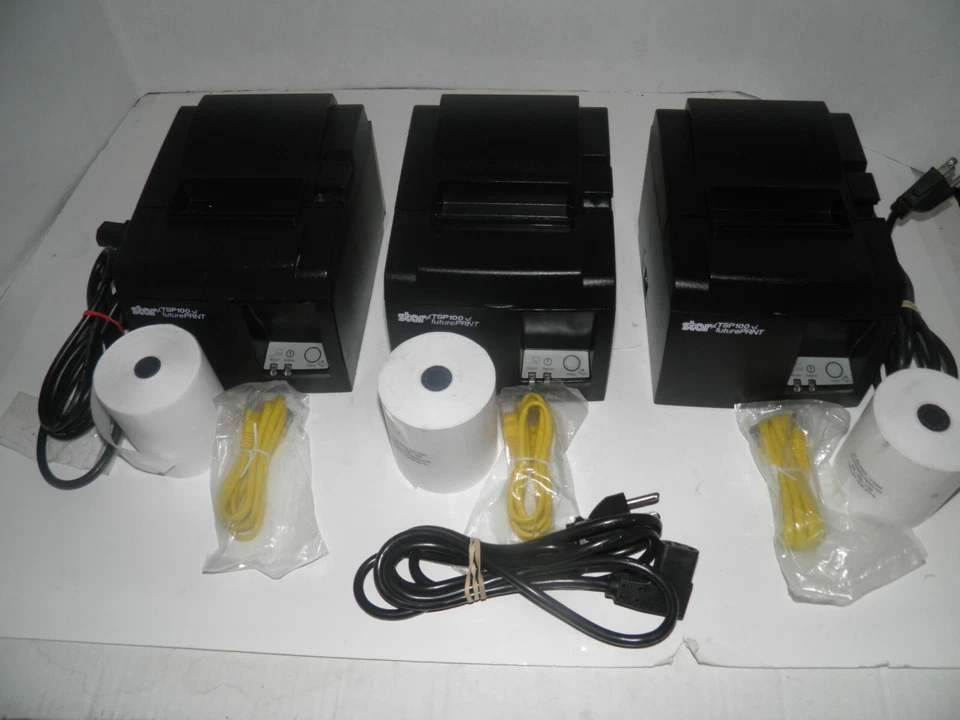  Star TSP100 Thermal POS Receipt Printer Ethernet with Power Cord  Model 143LAN - Image 3 of 4