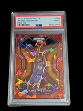 2020-21 Panini Prizm #268 James Wiseman RC Red Ice PSA 9 Pistons