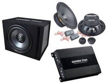 GROUND ZERO SoundPak 2 Impianto completo Amplificatore 4 Canali Casse Subwoofer
