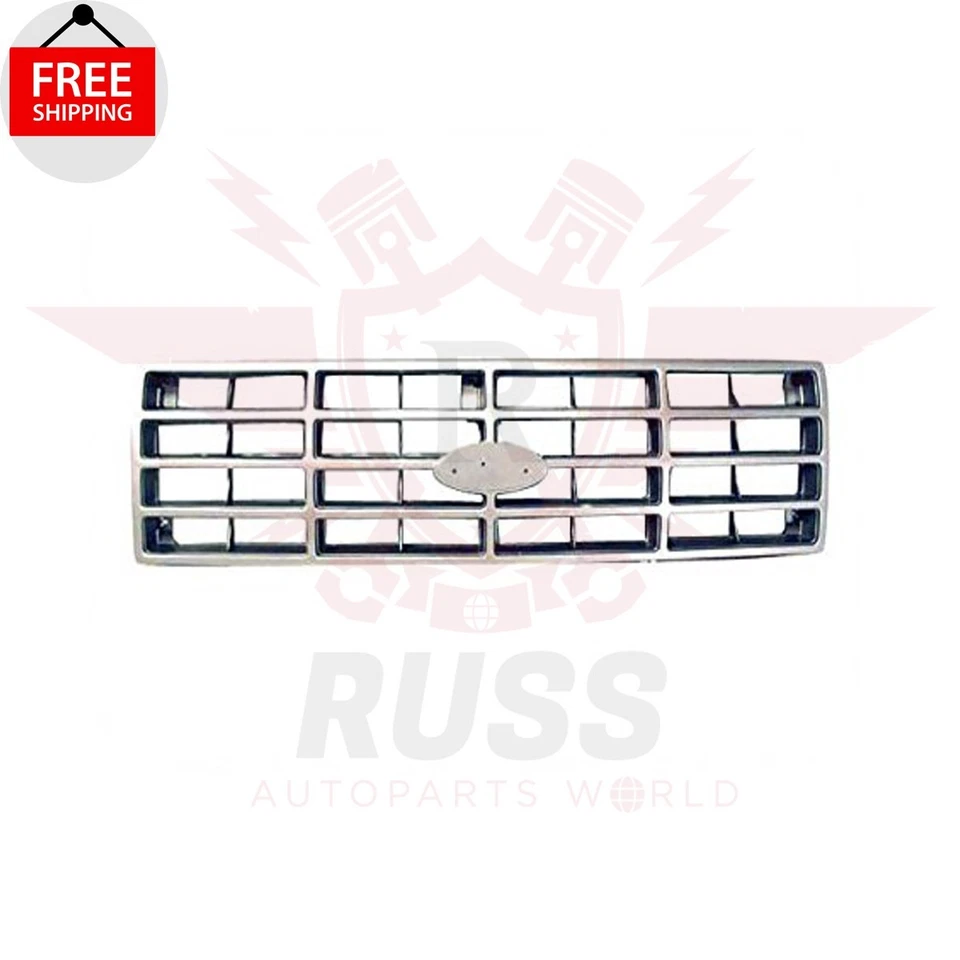 Fits 1982-1986 Ford F-100 150 250 350 Bronco Front Grille + Headlight Bezel Trim - Image 3 of 4