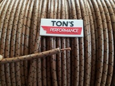7mm Copper Core Braided Cloth Brown With Black Tracers Spark Plug Wire Diy Foot