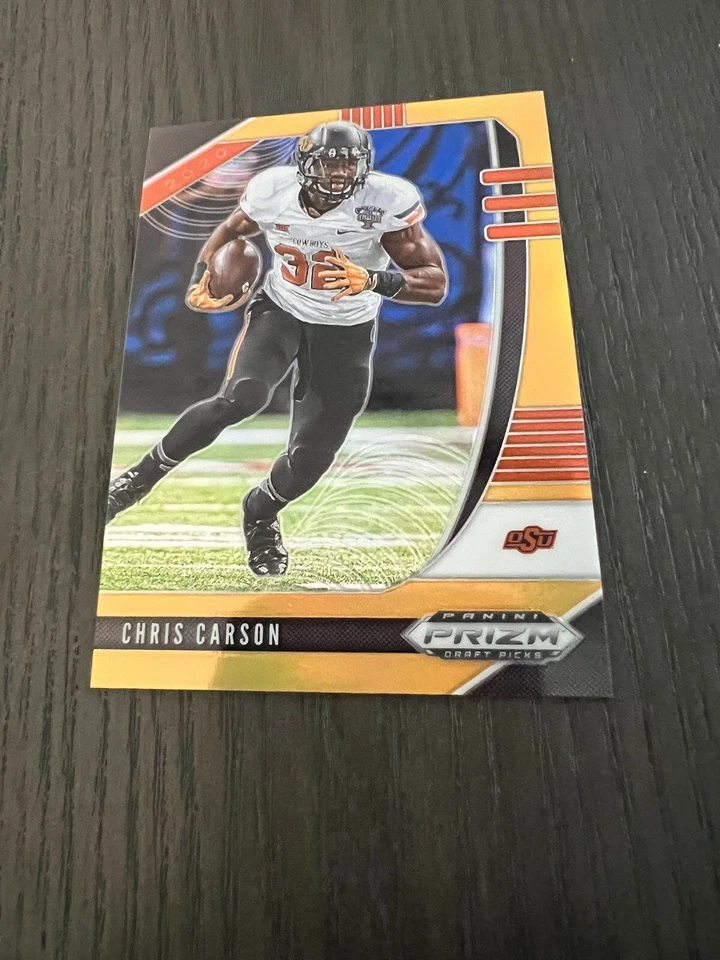 2020 Panini Prizm Draft Picks Orange Parallel #14 CHRIS CARSON Card /149 - Image 2 of 3