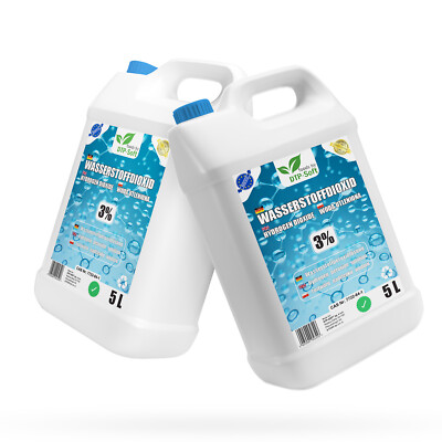 10L Wasserstoffperoxid, H2O2 - 3% - 10 Liter laborgeprüft 2 x 5 liter