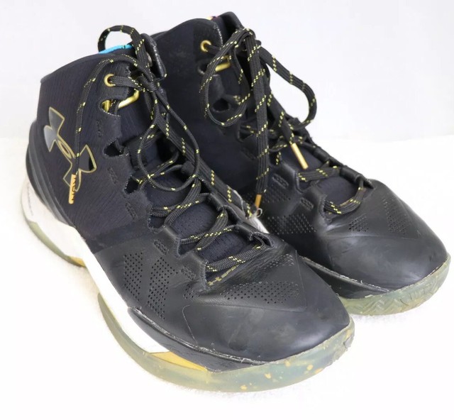 under armour gold and black shoes