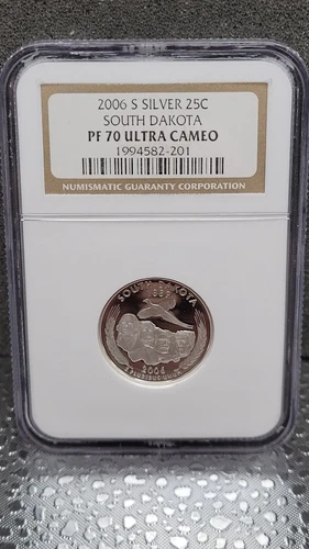 2006 S South Dakota Silver 25c Quarter NGC PF70 No.2