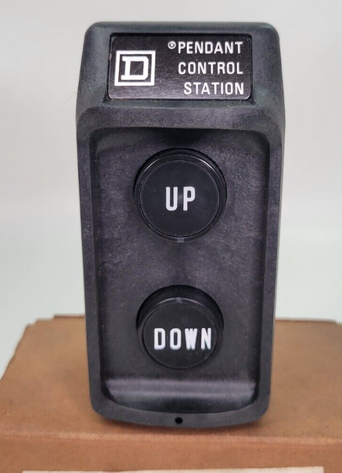 Vtg NIB Square D Up Down Pendant Control Station Black 9001 BW72B | eBay