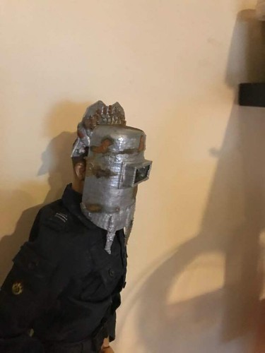 Casco de soldador post apocalíptico escala 1/6 desgastado - Imagen 8 de 11