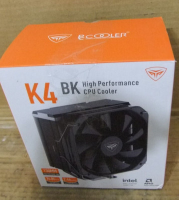PcCooler K4 BK High Performance CPU Cooler Aluminum 130 mm Luxury Black