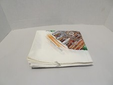 Vintage Square Scarf Made in France Tourist Souvenir Travel Bonjour Notre Dame