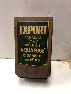 cigarette paper dispenser VINTAGE EXPORT AQUAFUGE CIGARETTE PAPER DISPENSER