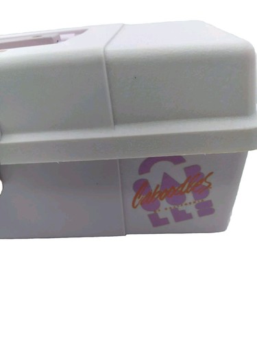 Vintage Retro Caboodles Travel Carry Make Up Purplish Pink Tone Lavender - Picture 10 of 20