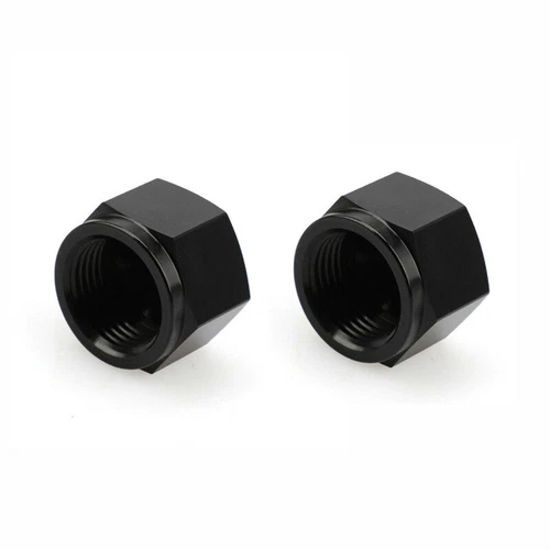 2pcs 6 -8 -10 Female AN Flare Fitting Cap 6AN 8AN 10AN Block Off Aluminum Black - Picture 9 of 13