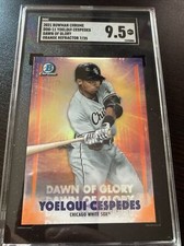 2021 bowman chrome DAWN OF GLORY yoelqui cespedes /25 Orange SGC 9.5 MT+