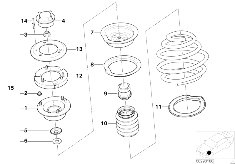 BMW Genuine Front Coil Spring Shim Pad Lower 3' 5' 6' Z4 Series