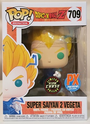 Super Saiyan 2 Vegeta Funko Pop 709 PX Chase GITD Dragonball Z | eBay
