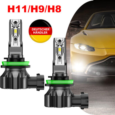 H11/H8/H9 Mit Zulassung LED Scheinwerfer 10000LM Halogen Canbus fehlerfrei Weiß.