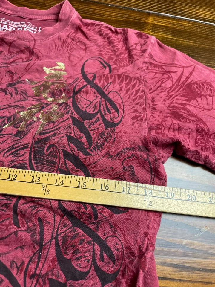 Camiseta BAD BOY Para Mujer Talla Pequeña Roja Brasil International Fight Dragon Gráfico Foto 4 de 4