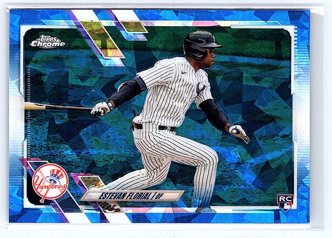 ESTEVAN FLORIAL  YANKEES  RC  2021 TOPPS CHROME SAPPHIRE #406