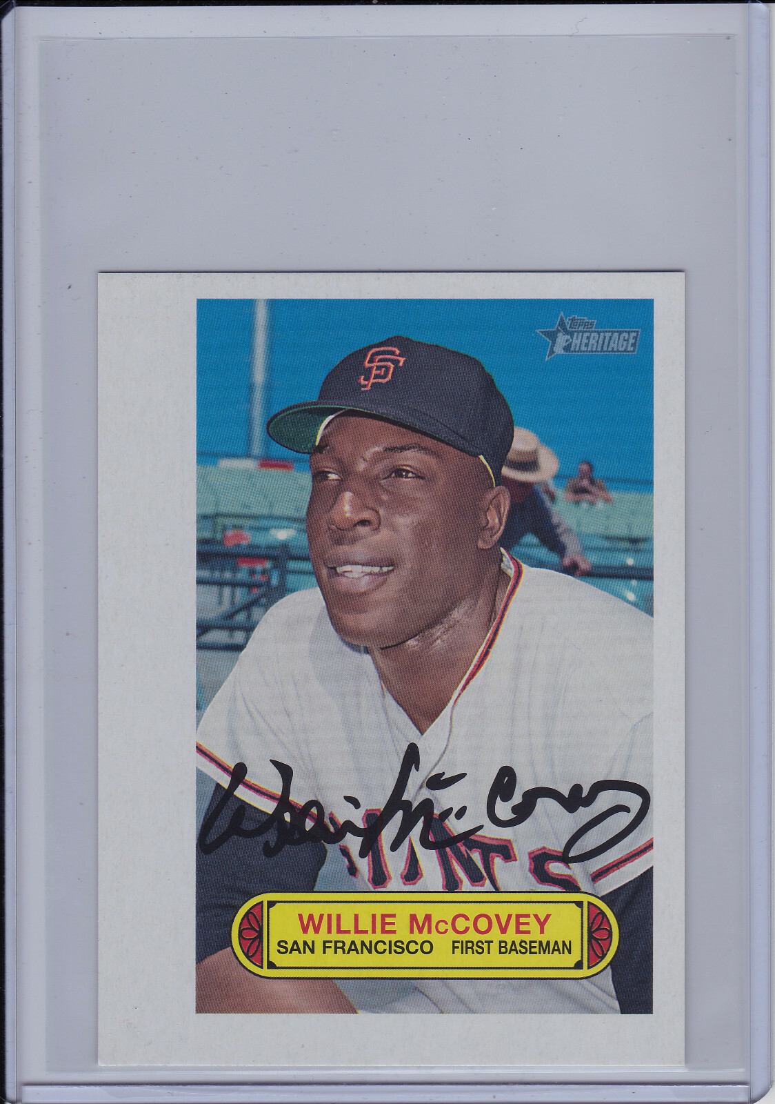 Willie McCovey 2022 Topps Heritage 1973 Pin Ups Oversized Boxtopper Poster Card