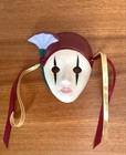 Lot of 5 Wall Ceramic Masks Hand Painted Mardi Gras Style Various Sizes Colors — photo 5