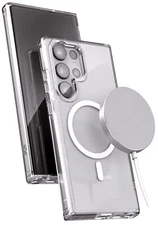 Samsung Galaxy S23 Ultra Clear Magnetic Case with MagSafe Wireless Charger