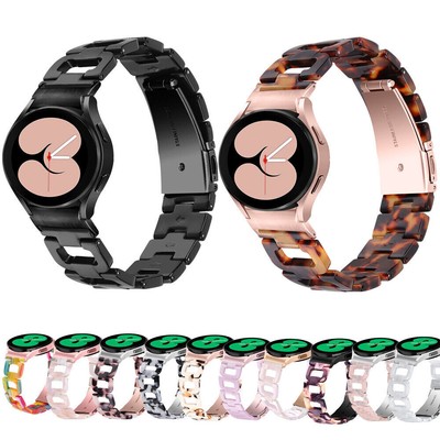 Resin Bracelet Link Band Strap for Samsung Galaxy Watch 6 5 4 Pro 40/44/42/46mm