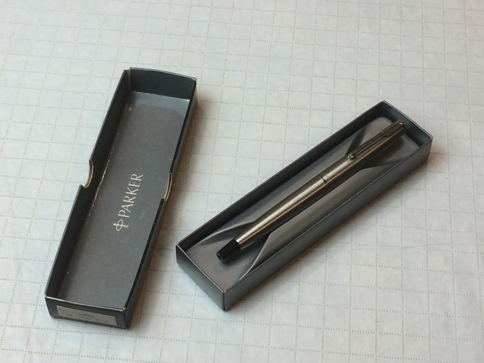 Vintage Parker 45 Fountain Pen Brushed Steel Black Accents from ...