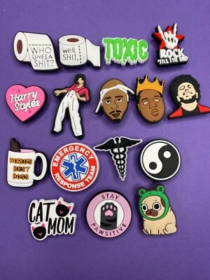 Shoe Charms fit croc charms tupac signs rap music singer extraordinaire weed