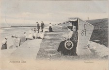 Sehr Schöne Litho-Karte Von Gruss aus Nordseebad Döse ,  Strandkorbe, Strand