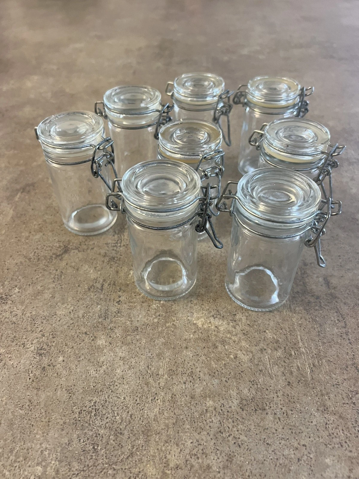 Mini Glass Storage Jars With Hinged Glass Lid, Silicone Seal Lot Of 8
Opens in a new window or tab
