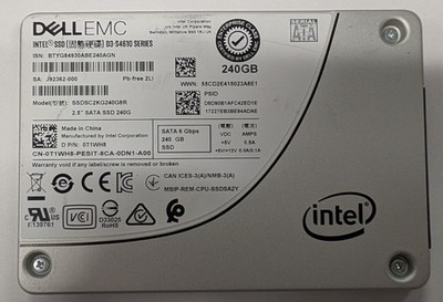 Dell EMC 0T1WH8 Intel 240GB, Internal, 2.5'' Solid State Drive - SSDSC2KG240G8R