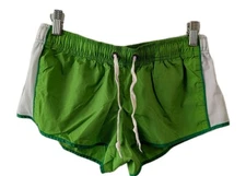 Pink Victoria's Secret Shorts XS Green White Pull-up Elastic Drawstring Waist