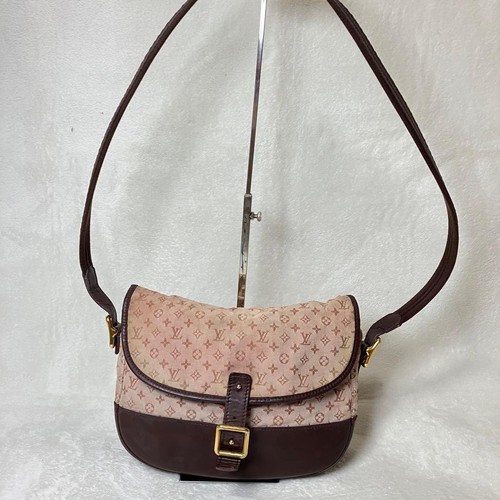 Louis Vuitton Monogram Mini Belanger Shoulder Bag Pink × Brown Used