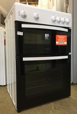 Image of Indesit 60cm Double Oven Electric Cooker - White - IDE6VMW (11582)