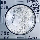 1879 S BU GEM MORGAN SILVER DOLLAR UNC MS+++ U.S. MINT RARE COIN 6711