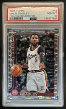 2025-26 Topps Malik Beasley Crackleboard Foil #43 Pistons PSA 10 GEM MINT