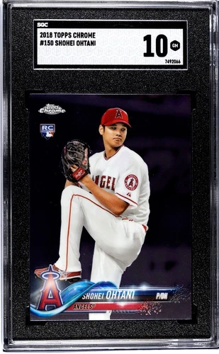 Shohei Ohtani 2018 Topps Chrome #150 White Jersey SGC 10