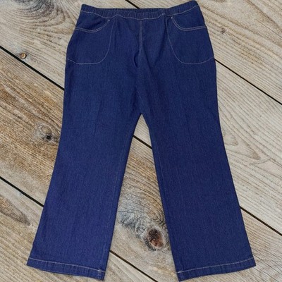 Just My Size JMS Women's Plus Size 3X Pull-On Stretch Bootcut Jeans Denim