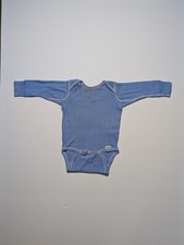 Vintage 1980's Gerber Onesie Light Blue Onesie Size S 12 - 18 Mo.