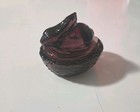 Vintage Amethyst Purple Glass Bunny on Nest Salt Cellar ~Beautiful ~ — photo 5