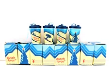 Dutch Bros Coffee Ornament 2018 Christmas Holiday Cup LE Set of 8 New With Boxes