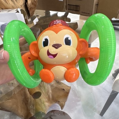 Bright Starts Musical Monkey Toy Green Orange Animals Ages 1-4 Years
