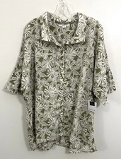 O'Neill Hawaiian Short Sleeve Button Up Shirt In Green Men  s Size XL