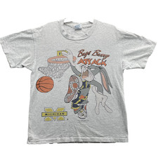 VTG Bugs Bunny Michigan Tee XL Single Stitch Basketball 90s Streetwear USA NBA